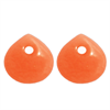 Frontboret jade, Orange, Hul=3mm, 15x15mm, par.